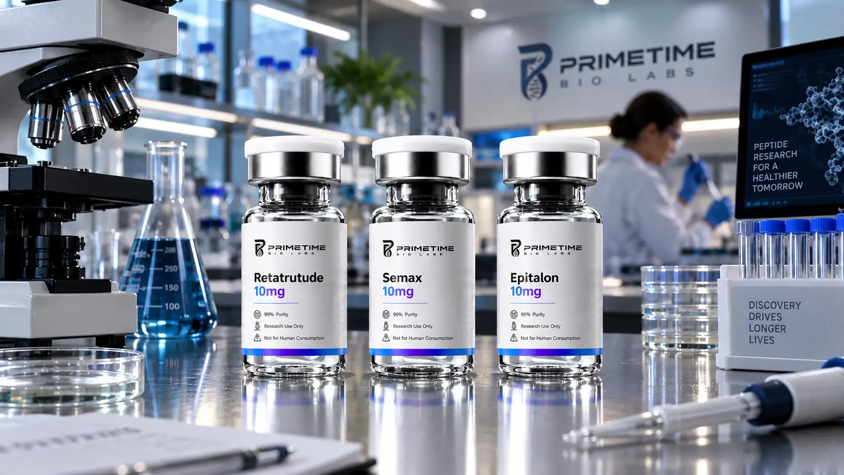 Primetime Biolabs research and peptide synthesis